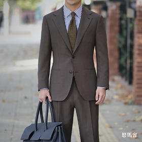 Hardy Minnis Fresco III Original 强捻抗皱棕色意式全麻衬套装