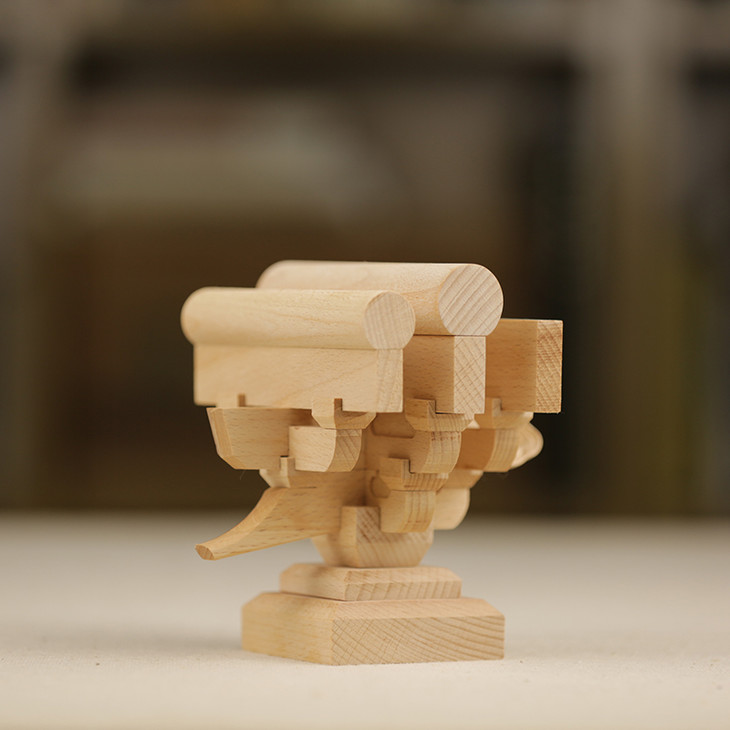 清式建筑榫卯斗拱积木设计精美榫卯拼装