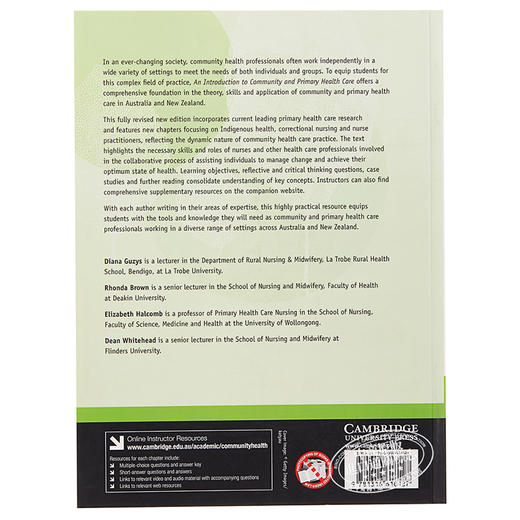 【中商原版】An Introduction to Community and Primary Health Care 英文原版 社区和初级卫生保健概述 Diana Guzys 商品图1