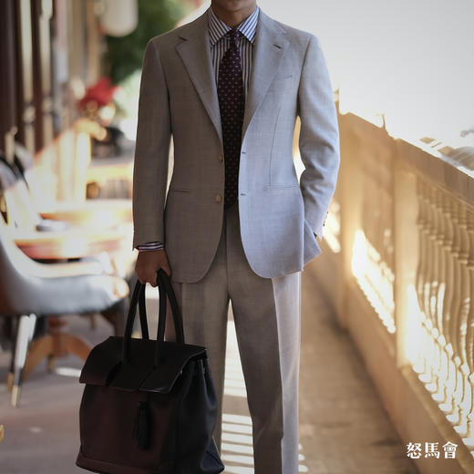 Hardy Minnis Fresco III Original 强捻抗皱浅灰色意式全麻衬套装 商品图0