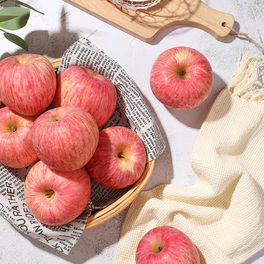 产地直供山东烟台栖霞红富士苹果清甜脆爽美味多汁