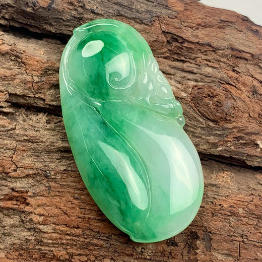 派瑞翡翠 翡翠挂件 糯种 飘绿花 商品图0