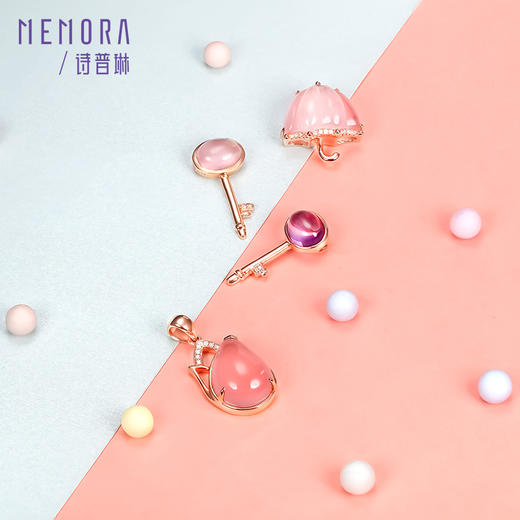 【一口价福利款】玫瑰色18K金芙蓉石挂坠CP002035 商品图1