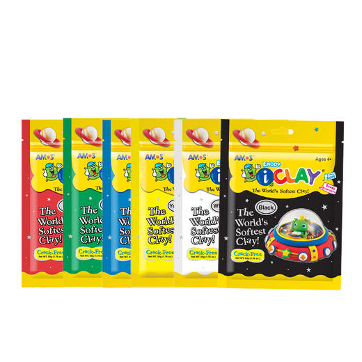 AMOS韩国原装进口儿童玩具轻柔粘土太空黏土无毒橡皮泥软彩泥礼盒 商品图6