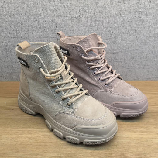 2019秋季新款豪行真皮舒适休闲女鞋29351187系带高帮平底单鞋正品 商品图0