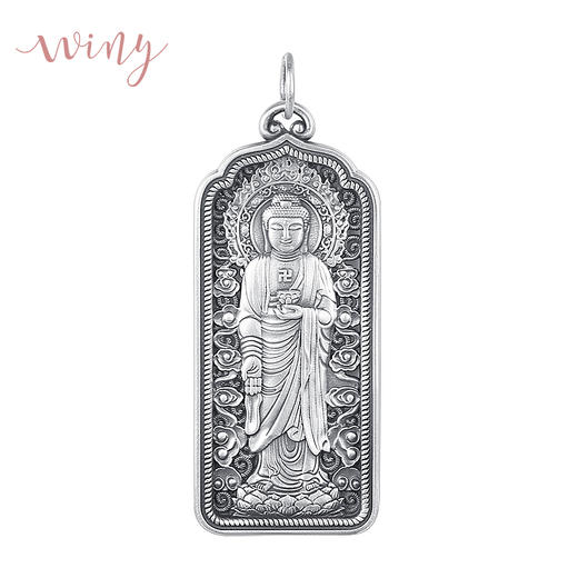 Winy9999足银禅意钥匙扣送女友闺蜜节日生日礼物 商品图3