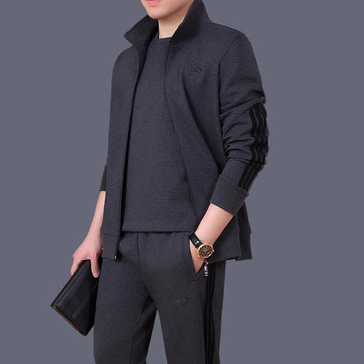 sp-中老年运动套装男秋冬季三件套加绒爸爸装大码中年男士休闲运动服