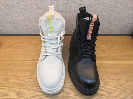 豪行2019冬款新品29451717纯牛皮韩版时尚短靴加绒保暖女棉靴正品 商品图3