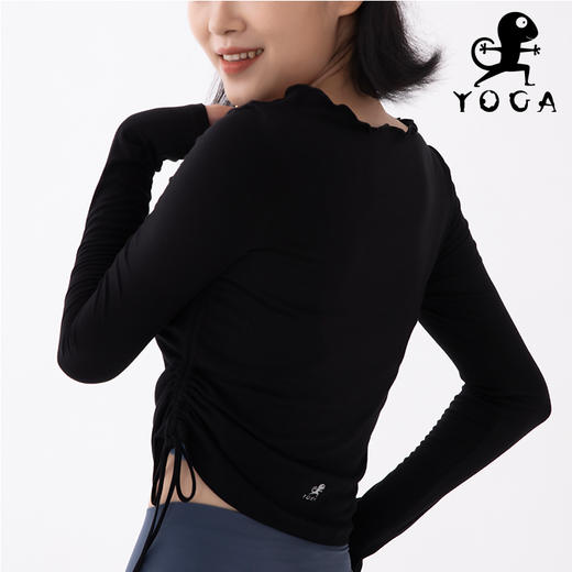 壁虎瑜伽 【白莲蓉】裸感修身长袖瑜伽T恤（无胸垫） 商品图9