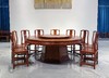红桥红  家具严选  缅甸花梨（大果紫檀）  【198雕花牙边圆餐桌 十三件套】 商品缩略图7