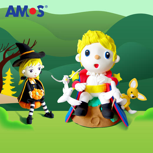 AMOS韩国原装进口儿童玩具轻柔粘土太空黏土无毒橡皮泥软彩泥礼盒 商品图1