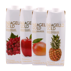 【12.23视频号】1LFaragelloGold法瑞乐金装橙汁/芒果汁/葡萄汁