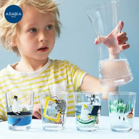 芬兰Arabia玻璃杯 水杯 意大利产 姆明moomin果汁杯220ml |百里居