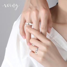 Winy999足银宿命戒指送女友闺蜜节日生日礼物