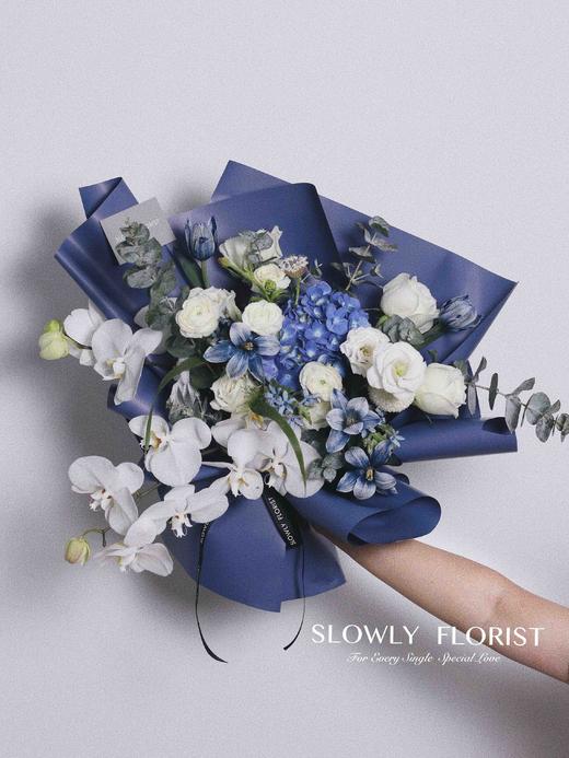 定制高端蓝调花束 商品图2