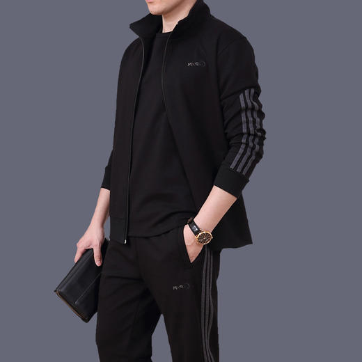 SP-中老年运动套装男秋冬季三件套加绒爸爸装大码中年男士休闲运动服 商品图0