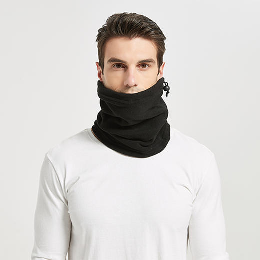 MOZOOD脖颈双护两用头套 围脖 时尚百搭脖颈 伸缩扣调节 可当帽子 可当脖套 防寒保暖 商品图3