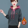 D-带帽卫衣女秋冬2020新款韩版宽松加绒厚中年妈妈减龄长袖外套上衣 商品缩略图2