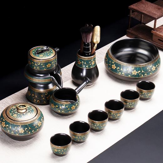 大唐红如意鎏金自动茶具