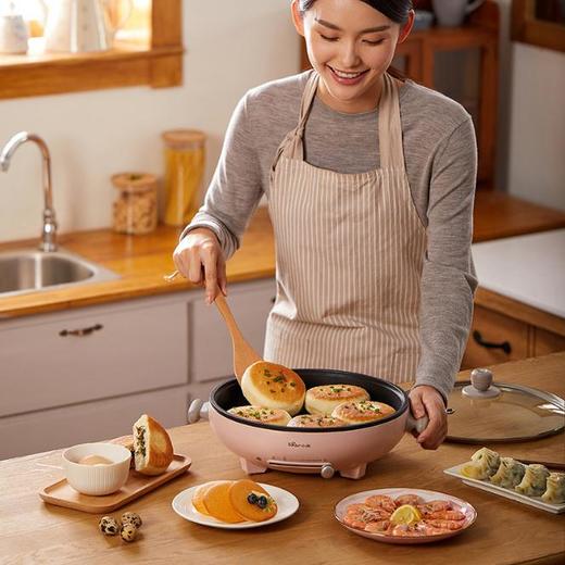 【家用电器】小熊电饼铛电煎锅不粘锅煎烙炸煮电火锅DBC-D12C1温度可调 商品图2