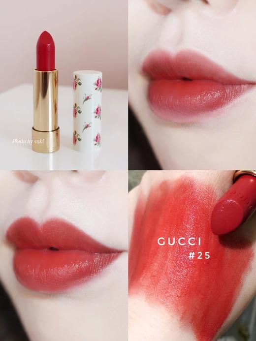 Gucci古驰碎花金管哑光口红唇膏#25 #505 #208 #碎花508 持久滋润 商品图6