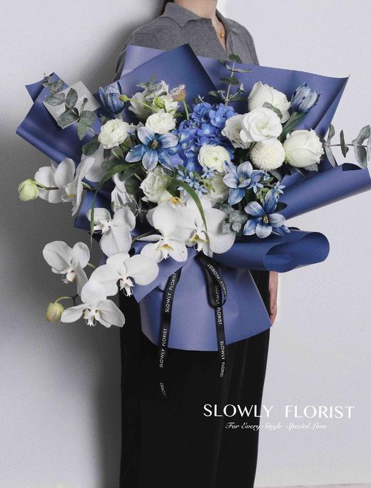 定制高端蓝调花束 商品图5