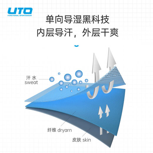 UTO悠途男女款户外蓄热保暖运动银丝男士保暖内衣套装 商品图2