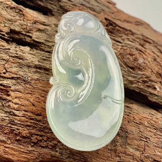 派瑞翡翠 翡翠挂件 糯种 飘绿花 商品图1