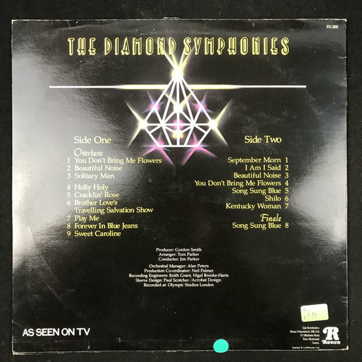 LP黑胶唱片 尼尔·戴蒙德演绎《钻石交响乐》 伦敦爱乐乐团 指挥：吉姆·帕克尔 商品图1