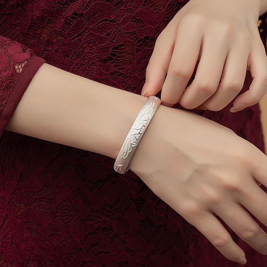 Winy9999足银国色天香手镯送女友闺蜜节日生日礼物 商品图7