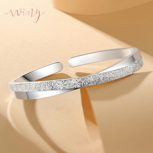 Winy9999足银浪漫相遇手镯送女友闺蜜节日生日礼物 商品图3