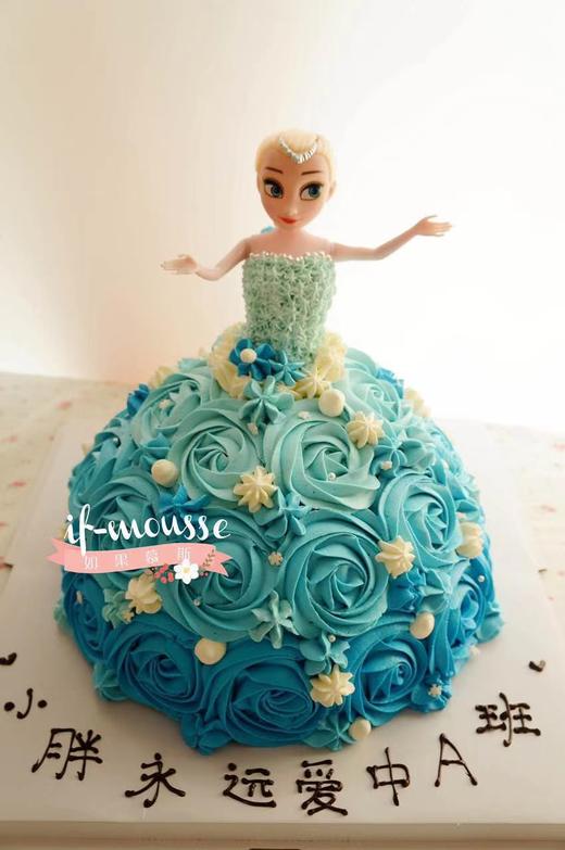 「女孩」芭比人偶公主蛋糕 冰雪女王 艾莎公主 爱莎公主 商品图1