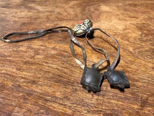 藏传利馬铜镶珊瑚嘎乌盒， 顺丰包邮 商品图3