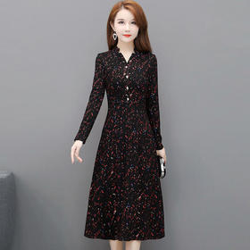 YW-TYH9912修身显瘦加绒加厚气质优雅保暖连衣裙