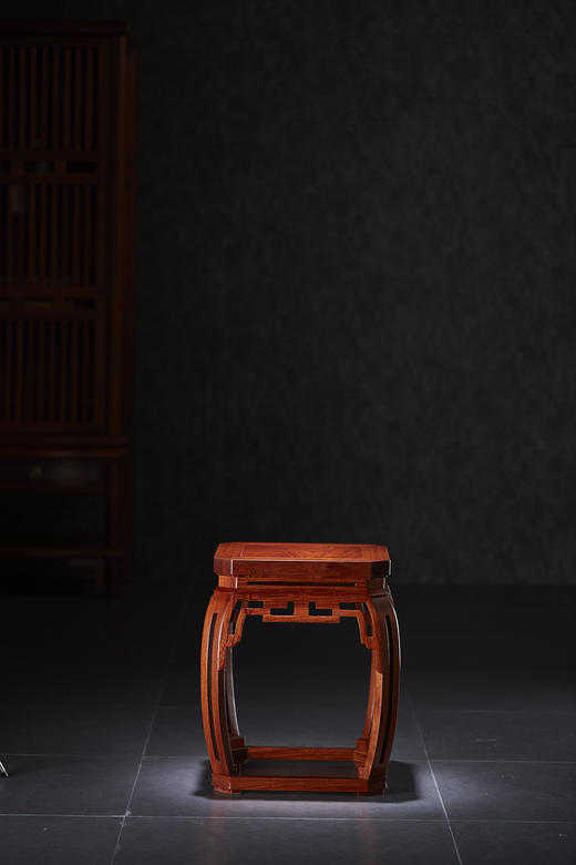 红桥红  家具严选  缅甸花梨（大果紫檀）  【35 仿故宫文竹 方凳】 商品图2