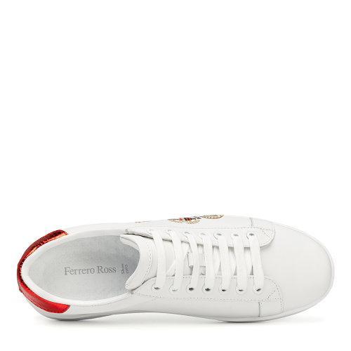 【20秋冬】Ferrero Ross/费列罗斯 牛皮 男士时尚涂鸦休闲鞋板鞋小白鞋 FR661001B 商品图2