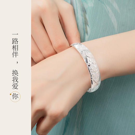 Winy9999足银龙凤祥福手镯送女友闺蜜节日生日礼物 商品图4