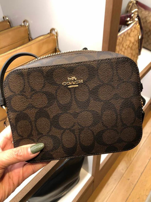 国内现货coach蔻驰经典款压花小方包相机包单肩斜挎女包