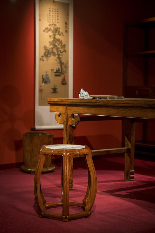 红桥红  家具严选  缅甸花梨（大果紫檀）  【48 石面 六足海棠 圆鼓凳】 商品图3