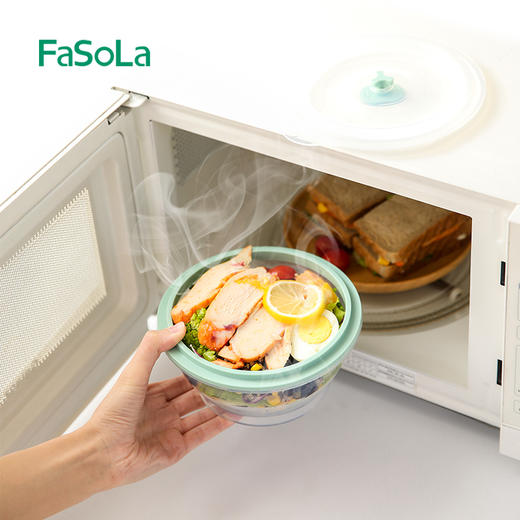 FaSoLa便携旅行硅胶折叠碗带盖泡面碗伸缩耐热户外野餐具旅游碗 商品图4