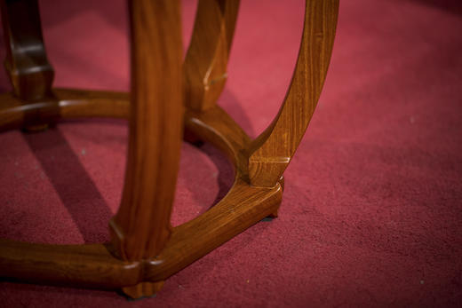 红桥红  家具严选  缅甸花梨（大果紫檀）  【48 石面 六足海棠 圆鼓凳】 商品图6