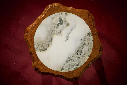 红桥红  家具严选  缅甸花梨（大果紫檀）  【48 石面 六足海棠 圆鼓凳】 商品图1