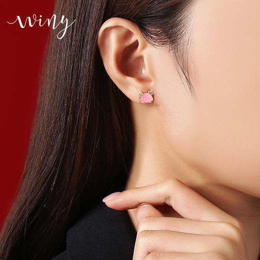 Winy925纯银吉祥牛耳钉送女友闺蜜节日生日礼物 商品图6
