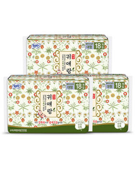 韩国贵爱娘（朗）日用卫生巾29cm（18片）