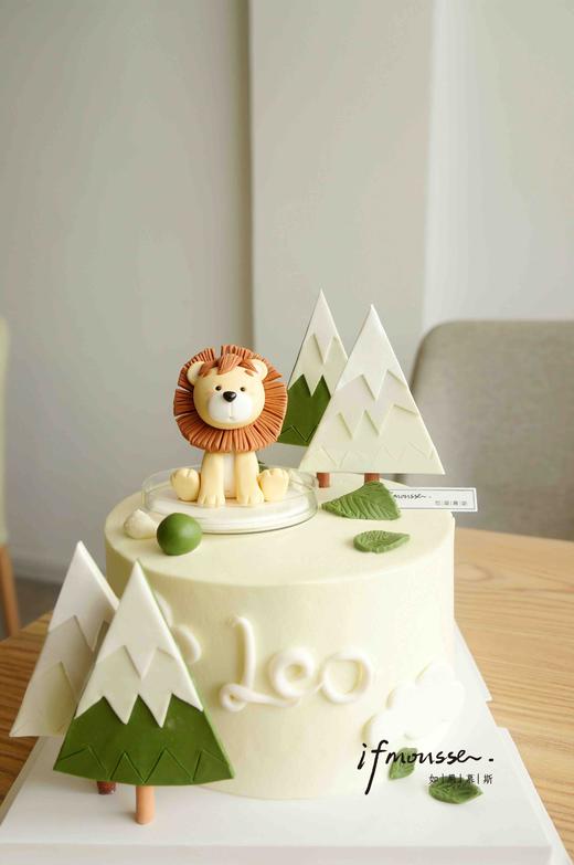 「男士」奶油蛋糕翻糖狮子 商品图0