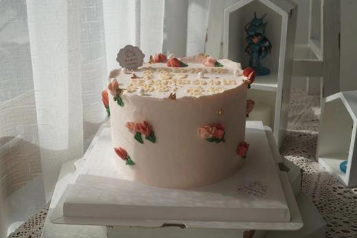 HAPPY BIRTHDAY 粉色奶油霜小花 商品图0