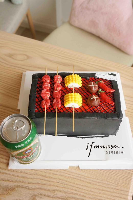 「男士」烧烤 蛋糕  （黑色部分有竹炭粉 会有清肠效果） 商品图1