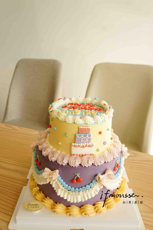 「创意定制」复古双层小蛋糕 6+4双层 商品图0