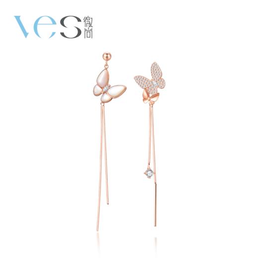 蝴蝶贝母不对称银925耳坠 商品图5