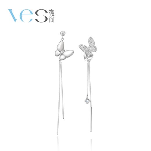 蝴蝶贝母不对称银925耳坠 商品图6